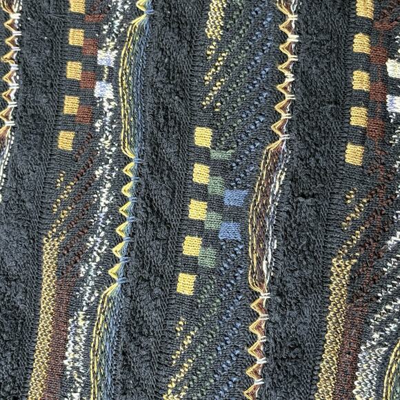 Vintage 90s Lorenzo Men’s Coogi Style Sweater 3D Knit Textured Pullover Size XXL - Picture 3 of 5